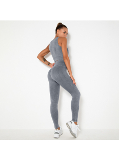   OnDuty női Fitness Edzőszett | Leggings & Top (acélszürke)