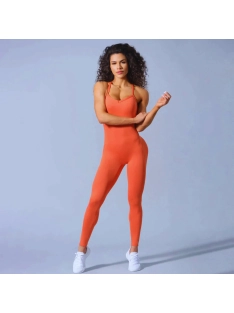   So Simple | Nyitott hátú | Fitness és jóga overál (terracotta)