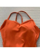 So Simple | Nyitott hátú | Fitness és jóga overál (terracotta)