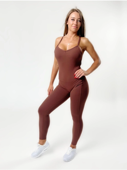 So Simple - Nyitott hátú - Fitness és jóga overál (tengerkék)