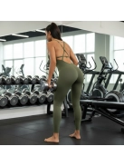 So Simple - Nyitott hátú - Fitness és jóga overál (olivazöld)
