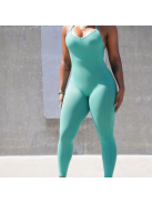 So Simple | Nyitott hátú | Fitness és jóga overál (türkizzöld)