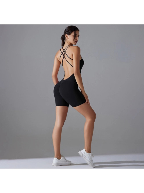 Flexy Flow Mini- Nyitott hátú - Fitness és jóga minioverál (fekete)