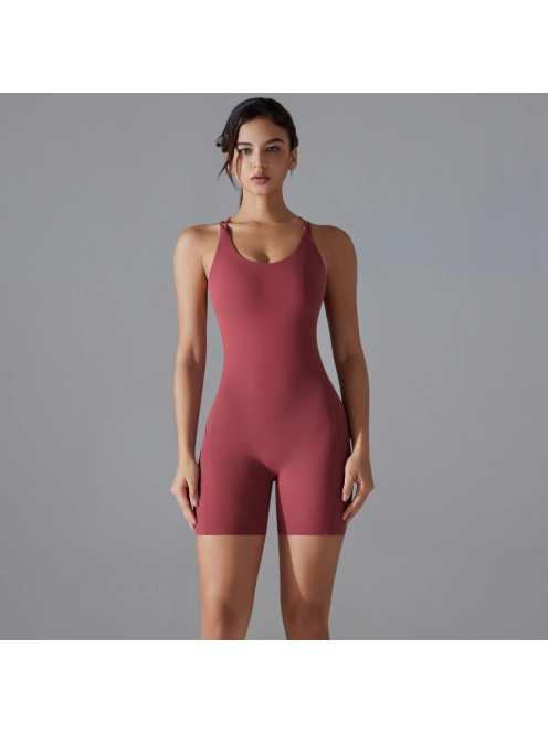Flexy Flow Mini- Nyitott hátú - Fitness és jóga minioverál (borvörös)