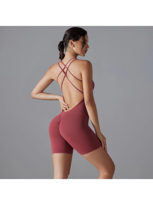 Flexy Flow Mini- Nyitott hátú - Fitness és jóga minioverál (borvörös)