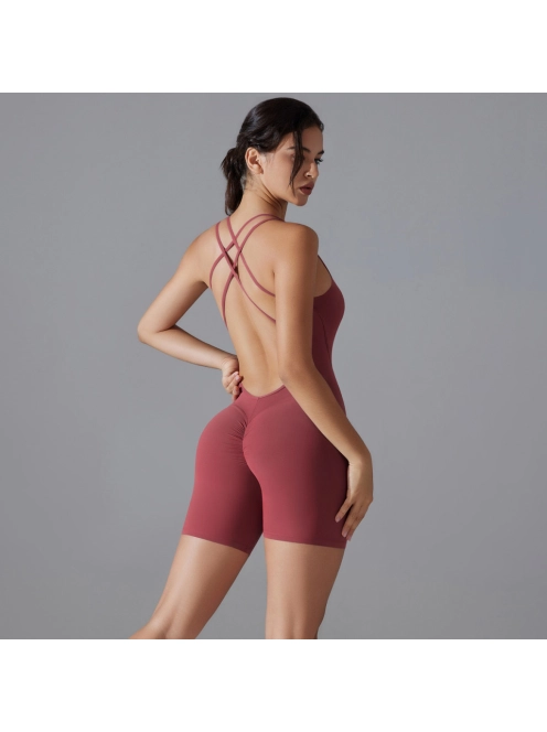 Flexy Flow Mini- Nyitott hátú - Fitness és jóga minioverál (borvörös)