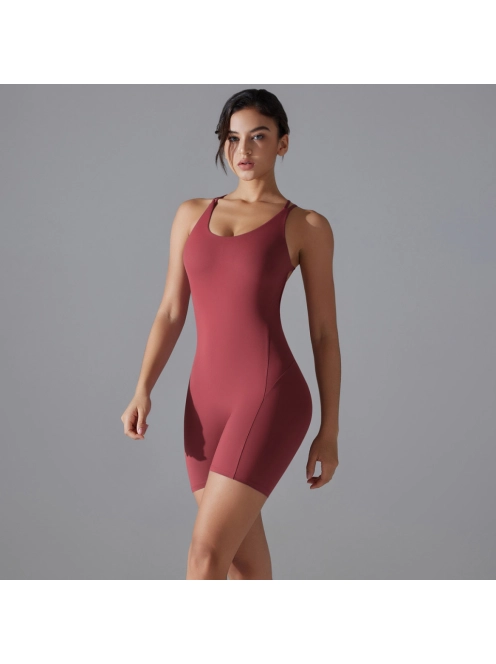 Flexy Flow Mini- Nyitott hátú - Fitness és jóga minioverál (borvörös)