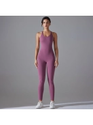 Flexy Flow - Nyitott hátú - Fitness és jóga overál (mályvalila)