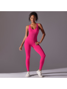 Pro Play - Nyitott hátú - Fitness és jóga overál (pink)