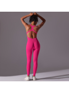 Pro Play - Nyitott hátú - Fitness és jóga overál (pink)