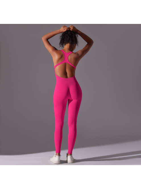 Pro Play - Nyitott hátú - Fitness és jóga overál (pink)