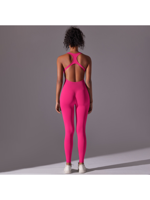 Pro Play - Nyitott hátú - Fitness és jóga overál (pink)