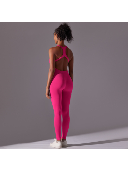 Pro Play - Nyitott hátú - Fitness és jóga overál (pink)