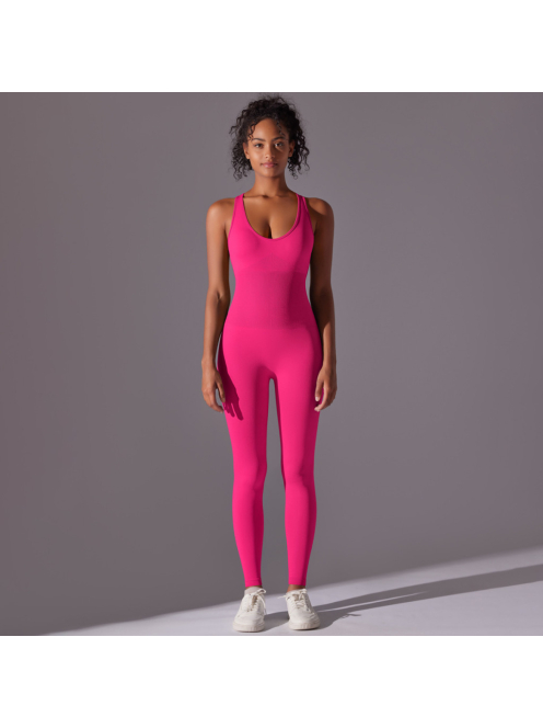 Pro Play - Nyitott hátú - Fitness és jóga overál (pink)