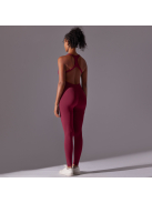 Pro Play - Nyitott hátú - Fitness és jóga overál (bordó)