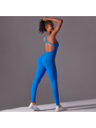 Pro Play - Nyitott hátú - Fitness és jóga overál (tengerkék)