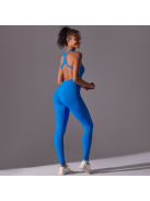 Pro Play - Nyitott hátú - Fitness és jóga overál (tengerkék)