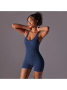 Pro Play - Nyitott hátú - Fitness és jóga overál (sötétkék)