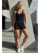 Pro Play - Nyitott hátú - Fitness és jóga overál (fekete)