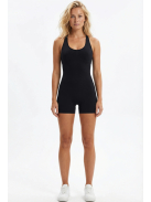 Pro Play - Nyitott hátú - Fitness és jóga overál (fekete)