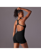 Pro Play - Nyitott hátú - Fitness és jóga overál (fekete)