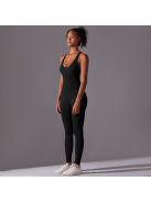 Pro Play - Nyitott hátú - Fitness és jóga overál (fekete)