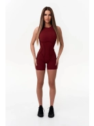 Back Flash - Nyitott hátú - Fitness és jóga overál (burgundivörös)