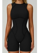 Back Flash - Nyitott hátú - Fitness és jóga overál (fekete)
