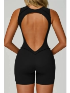 Back Flash - Nyitott hátú - Fitness és jóga overál (fekete)