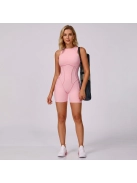 Back Flash - Nyitott hátú - Fitness és jóga overál (rózsaszín)