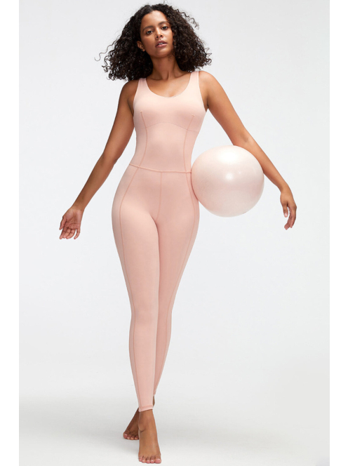 Shakti -  Barackrózsaszín Jóga és Fitness Overál