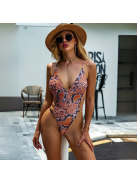 Kígyómintás egyrészes fürdőruha (narancs)