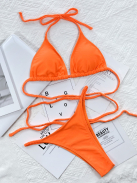 BombShell Bandage brazil fazonú | Kétrészes bikini szett (neon narancs) 