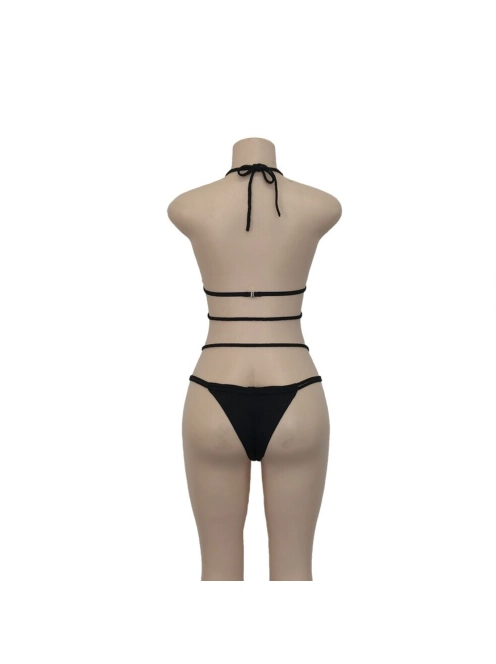 BombShell Bandage brazil fazonú | Kétrészes bikini szett(fekete) 