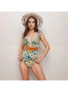 Riviera Ruffles | Sophia's Choice | Egyrészes mélyen dekoltált fürdőruha
