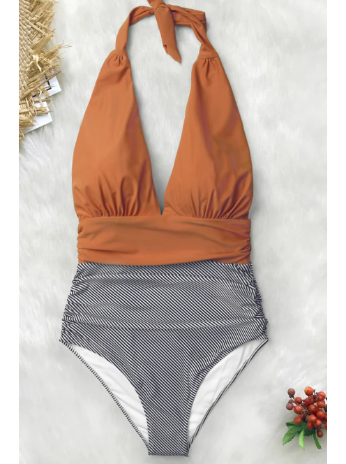 Cote d'azur Terracotta egyrészes fürdőruha