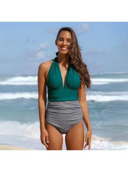 Cote d'azur Emerald Green egyrészes fürdőruha