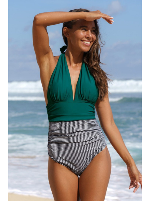 Cote d'azur Emerald Green egyrészes fürdőruha