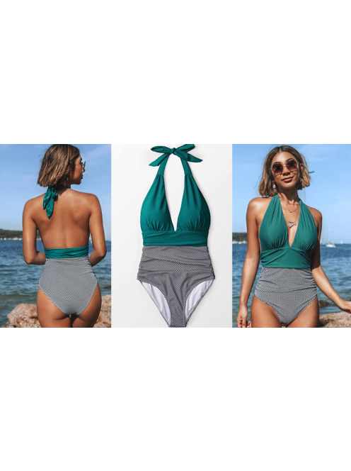 Cote d'azur Emerald Green egyrészes fürdőruha