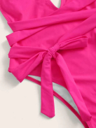 Neon Pink Fuss - Variálható megkötős egyrészes fürdőruha