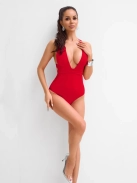 Mermaid Red - Variálható megkötős egyrészes fürdőruha