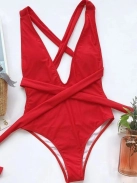 Mermaid Red - Variálható megkötős egyrészes fürdőruha