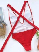 Mermaid Red - Variálható megkötős egyrészes fürdőruha