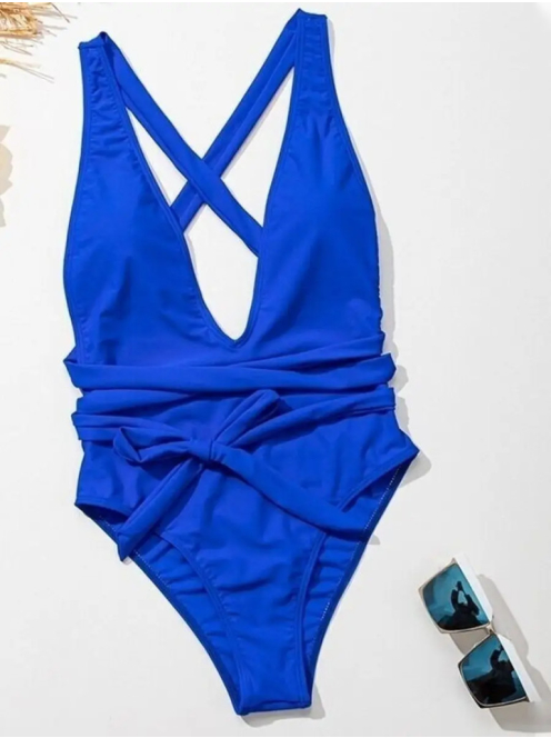Royal Sapphire -Variálható királykék megkötős egyrészes fürdőruha
