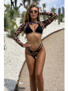 Safari Chic Trio - natur háromrészes bikini szett