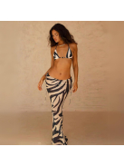 Zebra Maxi Trio - black & white háromrészes bikini szett