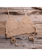 Afrodite Charm horgolt | Kétrészes bikini szett- beige