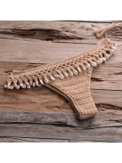 Afrodite Charm horgolt | Kétrészes bikini szett- beige
