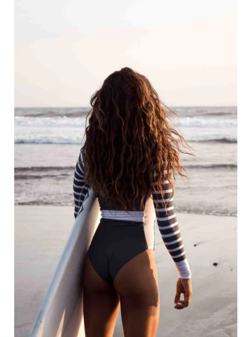 Nautical Navy hosszú ujjú egyrészes fürdőruha