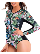 Tropical Diva hosszú ujjú egyrészes fürdőruha